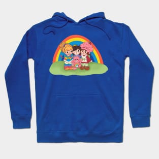 Vintage 80s Girls Gang Rainbows Garden Hoodie